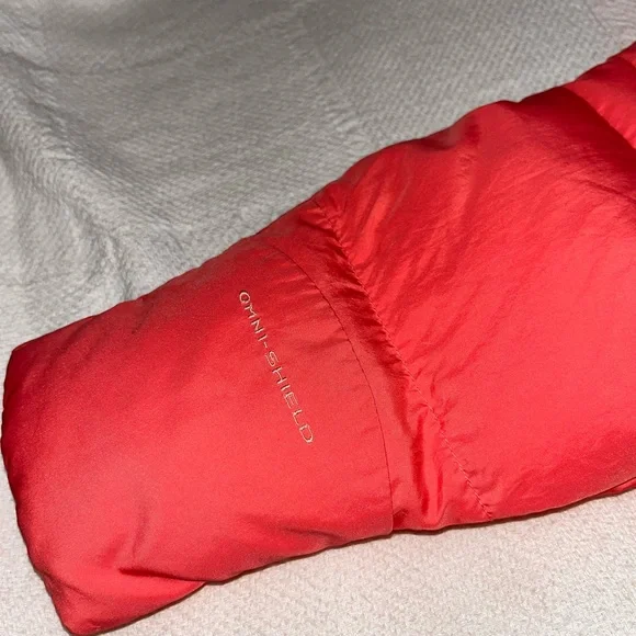 EUC girls hooded Columbia pink quilted one piece snow suit outfit. 18 Mths. - Picture 6 of 8